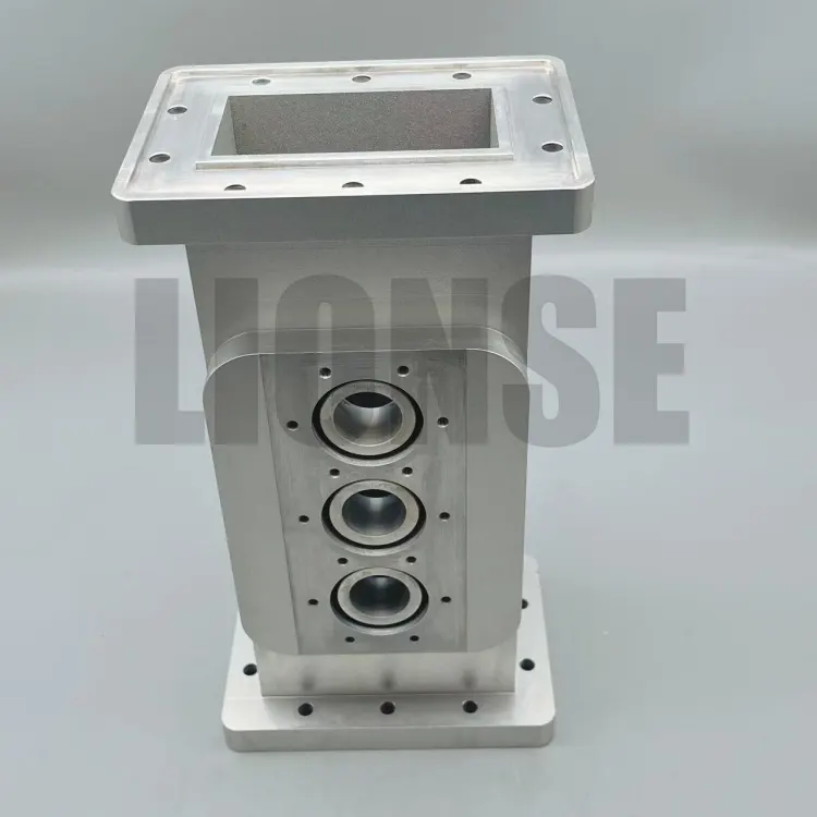 قطعات بلوک آلومینیوم فلزی CNC با سوراخ
